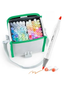 Ohuhu Honolulu Alcohol Art Markers Σετ Μαρκαδόρων 72 χρωμάτων Brush & Chisel