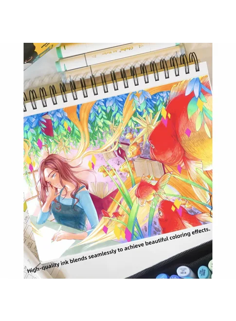 Ohuhu Oahu Alcohol Art Markers Σετ Μαρκαδόρων 120 Χρωμάτων Fine & Chisel